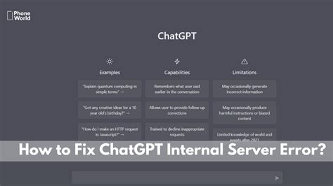 Solutions to Fix ChatGPT Internal Server Error