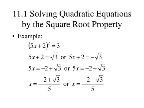 Effortlessly solve quadratic equations with our Square Root Property Calculator