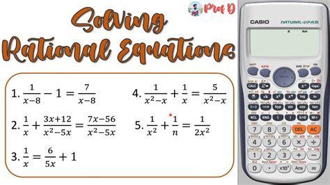 Solving Rational Equations Calculator