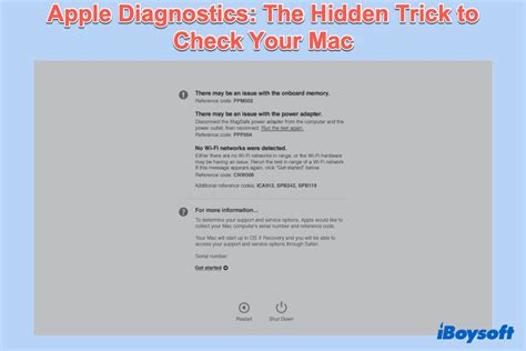 Some common Apple Diagnostics codes