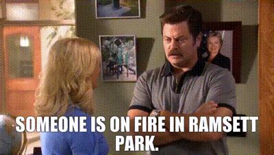 Blazing Chaos in Ramsett Park: An Incident of Someone on Fire - A gripping SEO title.