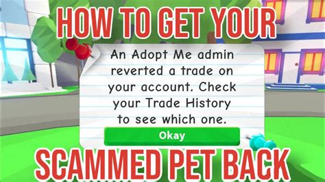 Someone scammed me in Adopt Me and I\'m trying to get revenge on 