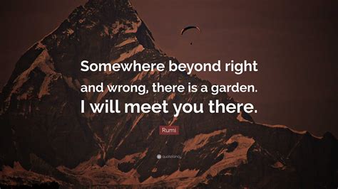 Somewhere Between Right And Wrong Rumi