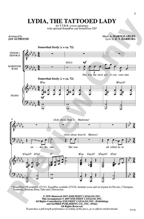 Song Lydia The Tattooed Lady