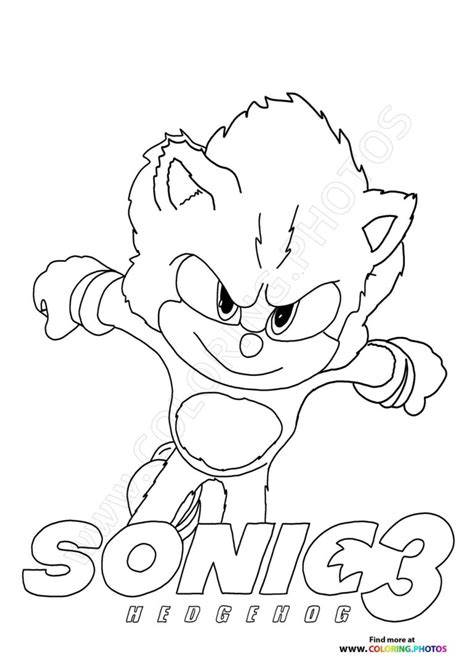 Sonic 3 Movie Coloring Pages