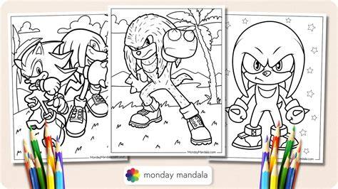 Sonic And Knuckles Coloring Page