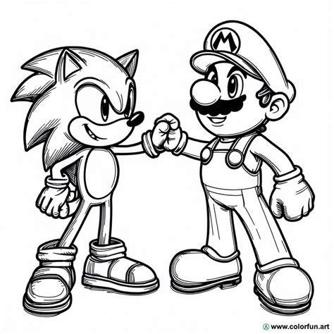 Sonic And Mario Coloring Pages