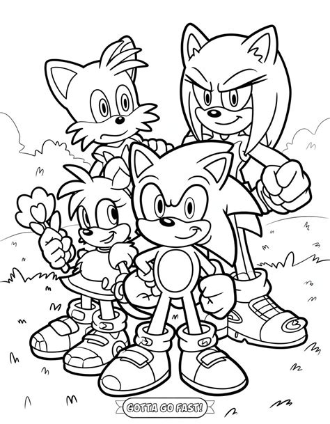 Sonic Characters Coloring Pages