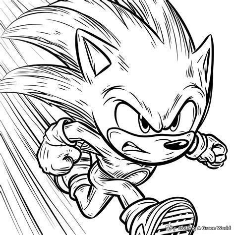 Sonic Coloring Pages Super Sonic