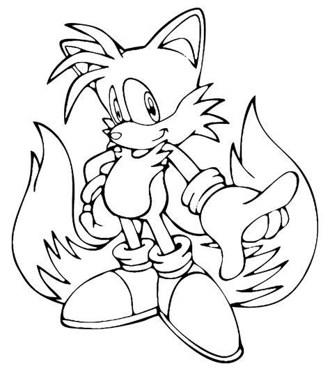 Sonic Coloring Pages Tails
