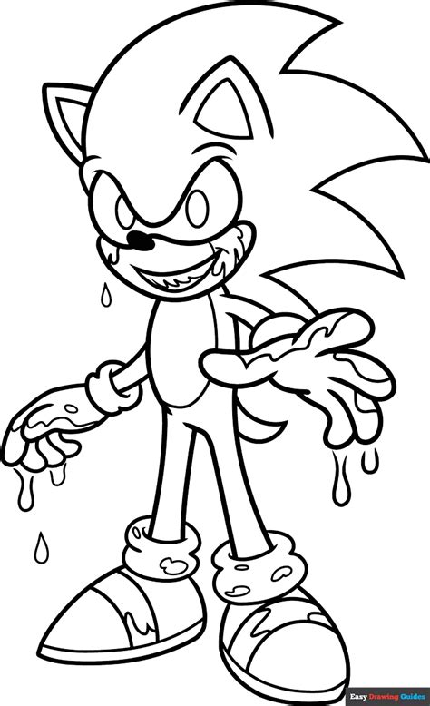 Sonic Exe Coloring Page