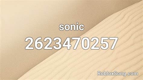Sonic Roblox ID
