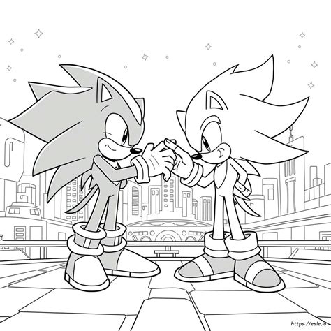 Sonic Shadow Silver Ausmalbilder