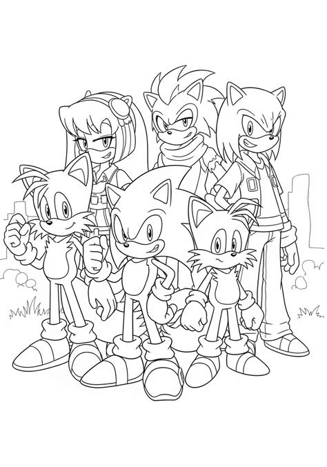 Sonic X Coloring Pages