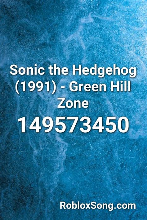 Sonic the Hedgehog (1991) - Green Hill Zone Roblox ID - Roblox 
