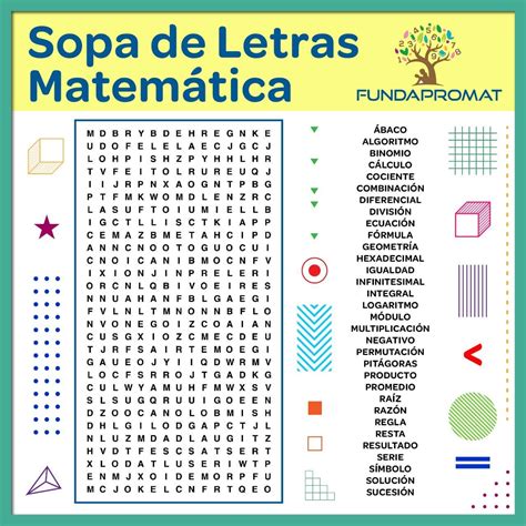 Sopa De Letras De Matematicas