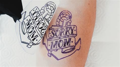 Sorry Mom Tattoo