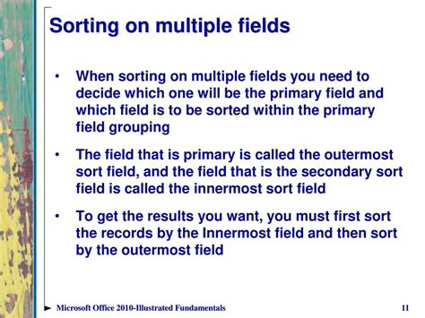 Sorting Records on Multiple Fields