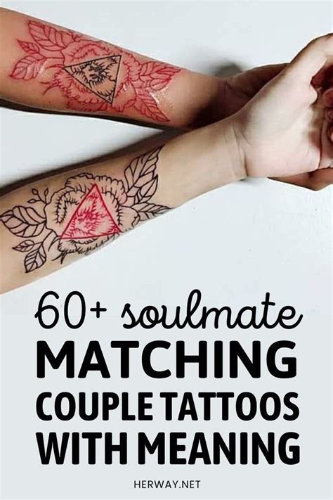 Soulmate Cute Matching Tattoos For Couples