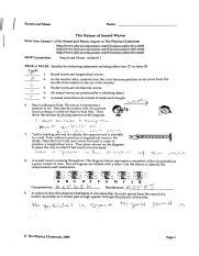 Sound And Music Resonance Worksheet Answers