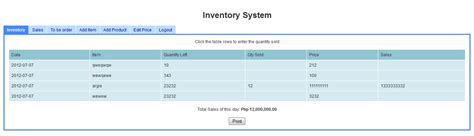 Source Code Inventory Php