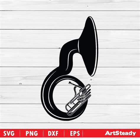 Brass Music Enthusiasts Rejoice: Discover the Majestic Sousaphone with our Stunning SVG Design