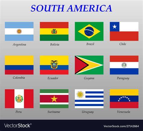 Sout American Flags Chart