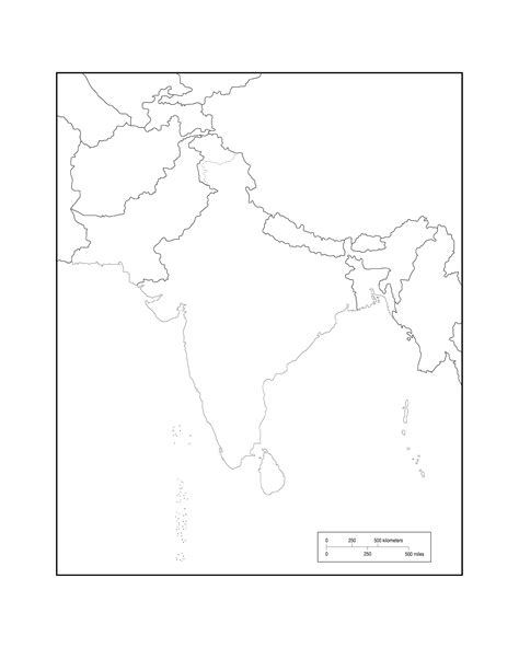 South Asia Blank Map