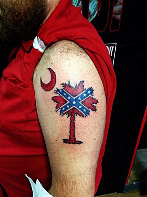 My tattoo of my home state flag ripping out of my skin