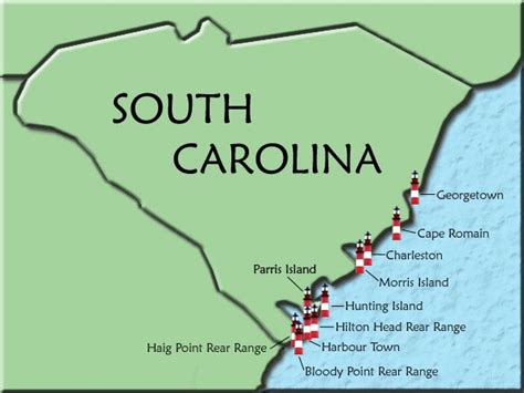 Click on a lighthouse for more information. Myrtle beach map