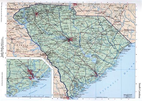 South Carolina Map Printable