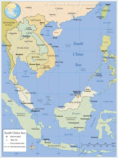 South China Sea On World Map