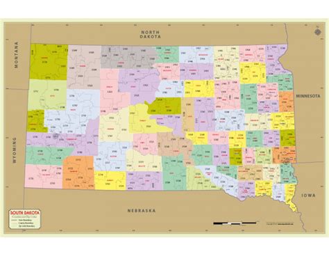 South Dakota Zip Code Map