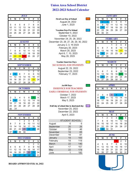 South Bay District Calendar