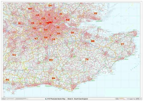 02 South East England Postcode District Map PDF Map Stop Top