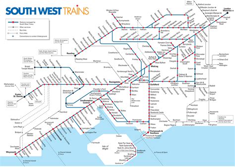 South Western train / rail maps