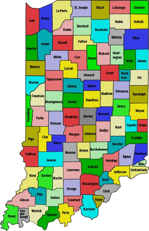 Southern Indiana County Map