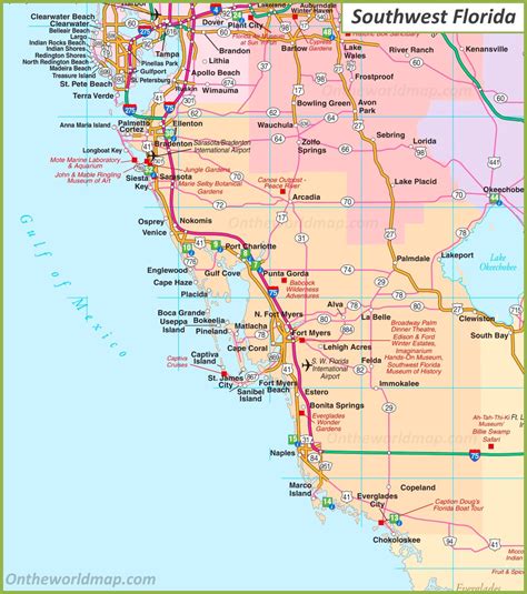 Southwest Coast Of Florida Map