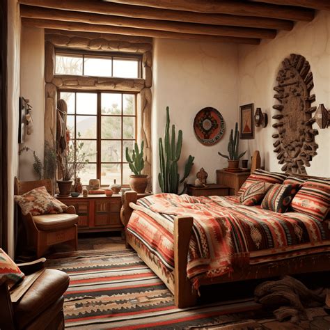 Southwest decor bedroom with natural light