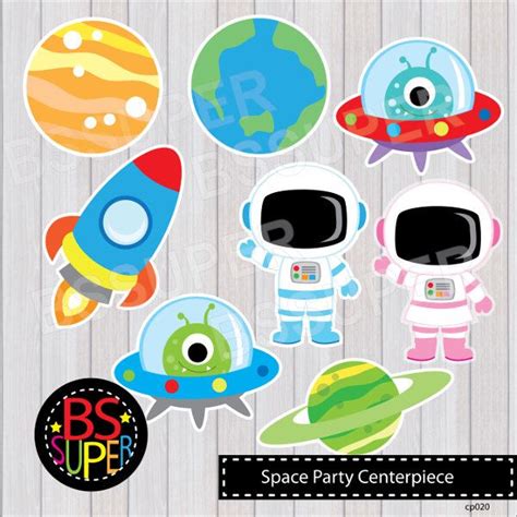 Space Cake Topper Printable