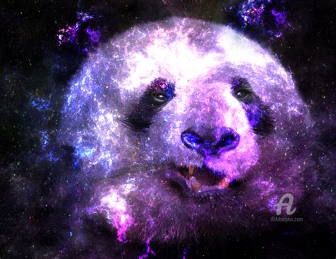 Space Panda Painting