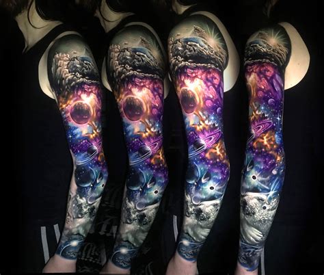 Space Theme Tattoo