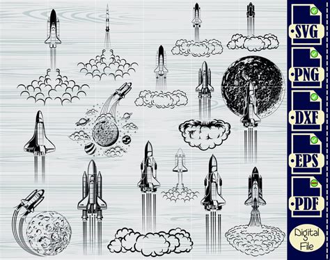 Download Spacecraft Bundle, Rocketship Easy Edite