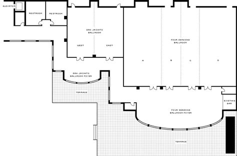 Spacious ballroom floor plan