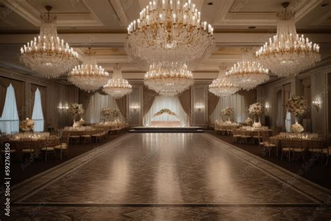 Spacious wedding ballroom