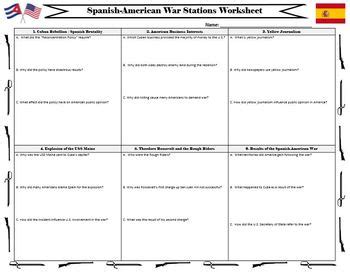 Spanish American War Stations Worksheet Answers