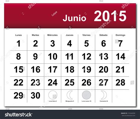 Spanish June Calendar
