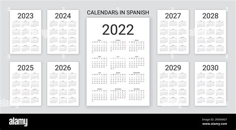 Spanish Calendar 2022