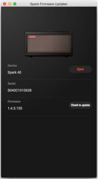 Spark 40 Firmware Update