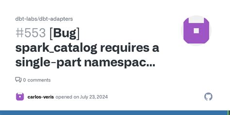 Spark_catalog Requires A Single Part Namespace